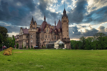 Fototapeta na wymiar Castle in Moszna, near Opole, Silesia, Poland