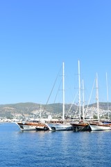 yachts in the bay Bodrum