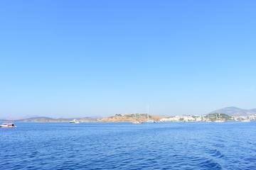 view of the bosphorus strait in Bodrum 