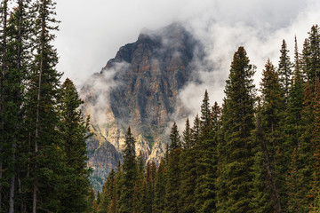 Moraine Lake nature scenery inside Banff National Park, Alberta, Canada