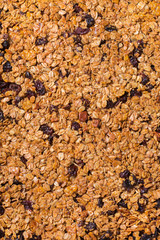 Homemade granola muesli on a kitchen table