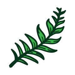 Green Leaf natural illustration simple design template
