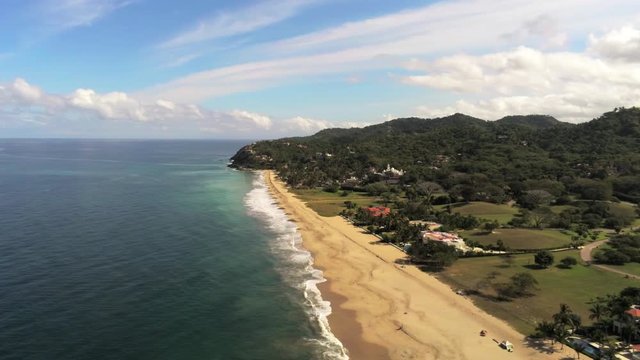 Aerial view on San Francisco aka San Pancho in Nayarit Mexico