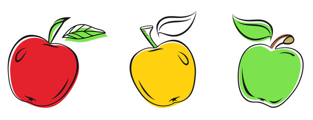 Apples vector illustration
