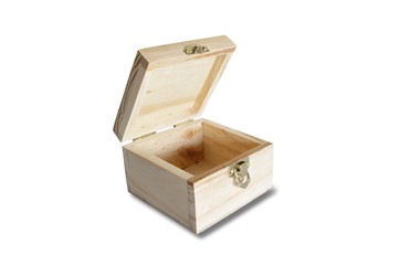 Small wooden boxes that are manufactured for small items such as jewelry.