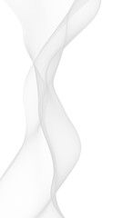 White abstract background. Fluttering white scarf. Waving on wind white fabric. 3D illustration