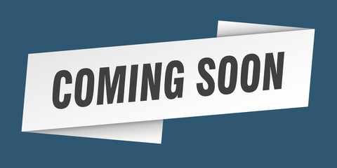 coming soon banner template. coming soon ribbon label sign