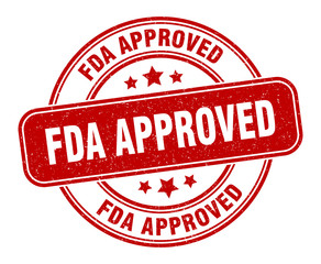 fda approved stamp. fda approved label. round grunge sign
