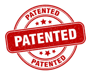 patented stamp. patented label. round grunge sign