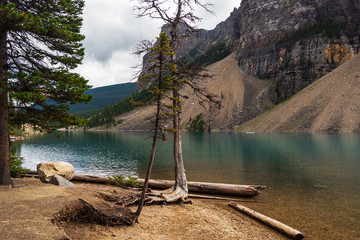 Moraine Lake nature scenery inside Banff National Park, Alberta, Canada