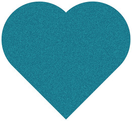 Textural turquoise blue heart.