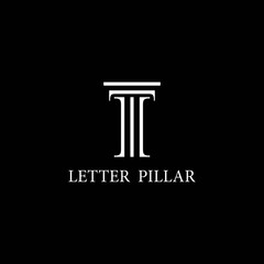 column logo template vector icon design