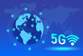 5G wireless internet wifi connection.