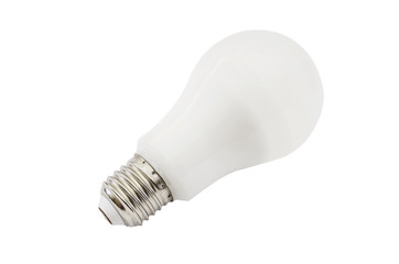 White energy saving light bulb isolated on a white 