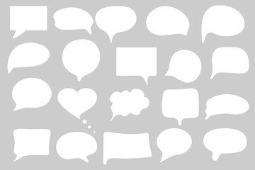 Chat message set icon. Vector illustration. Eps 10