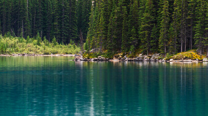 Moraine Lake nature scenery inside Banff National Park, Alberta, Canada