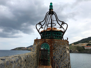Fototapeta na wymiar View of the lighthouse in Collioure, France