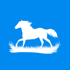 horse silhouette. Vector illustration.
