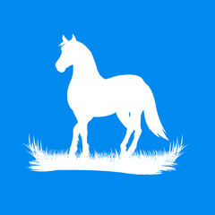 Obraz premium horse silhouette. Vector illustration.