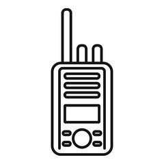 Walkie talkie icon. Outline walkie talkie vector icon for web design isolated on white background