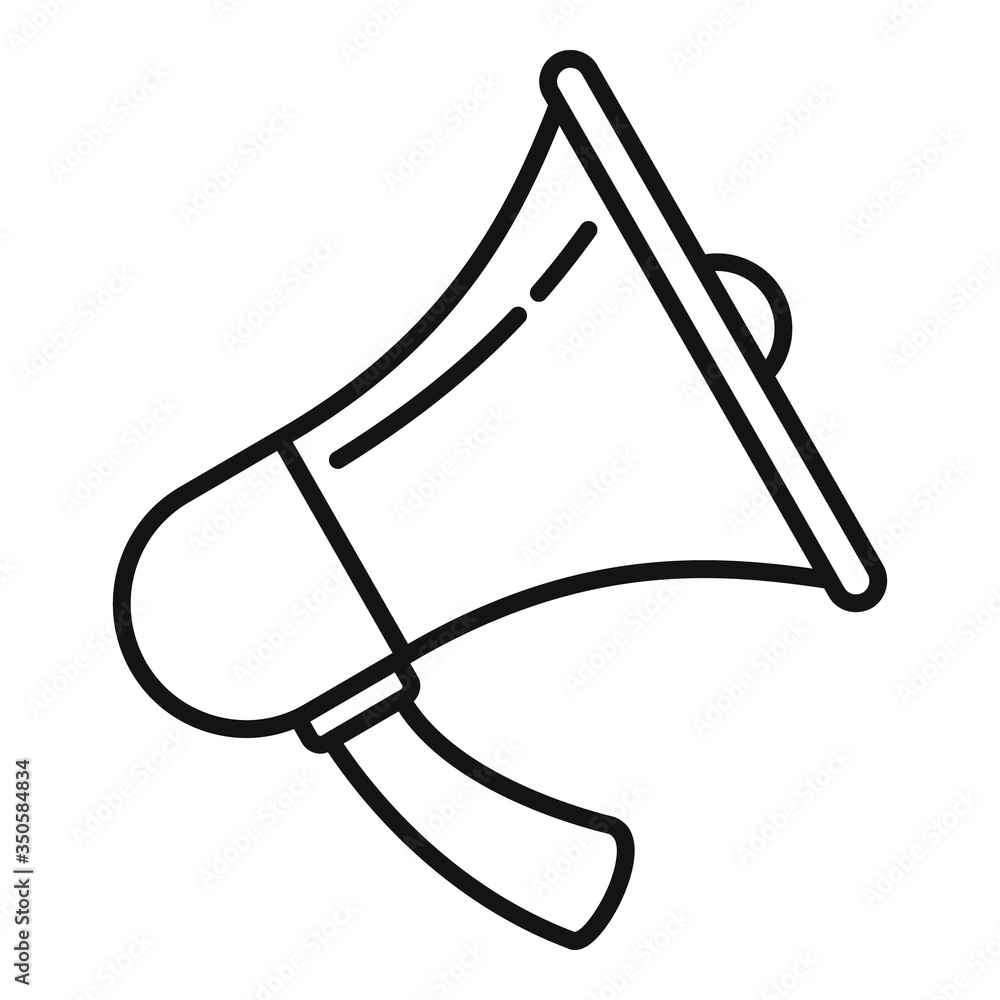 Poster handly megaphone icon. outline handly megaphone vector icon for web design isolated on white backgro