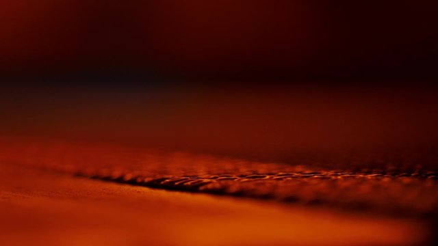 Close-up of conveyor belt of an infrared dryer.