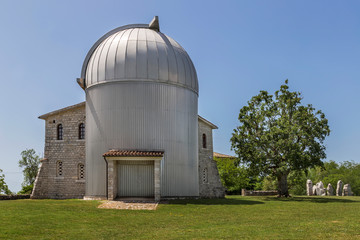 Metal dome of observatory, Tican - Visnjan, Istria, Croatia