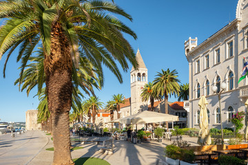 Fototapeta na wymiar Beautiful summer view of Trogir old town in Croatia
