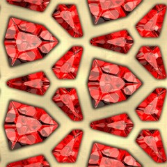 3D Gemstone seamless background tile