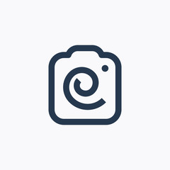 Camera photo line vector icon. Image lens vector symbol. Digital photographic icons set for web design. Modern flat picture creation icon for app design. Device technology minimal flat linear icons