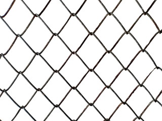 Decorative wire mesh of  isolated on white background