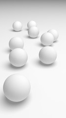 White abstract background. Lowpoly backdrop. Crumpled paper. 3D illustration