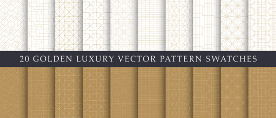 Luxury elegant geometric vector patterns pack