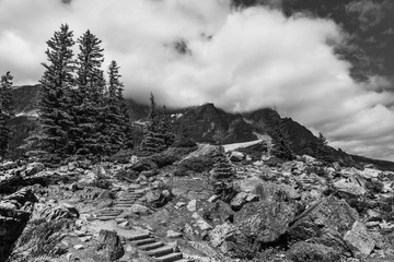 Moraine Lake nature scenery inside Banff National Park, Alberta, Canada