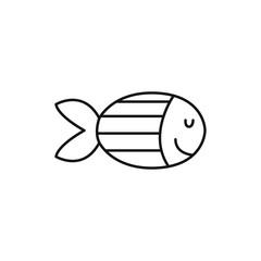 Cute exotic fish. Underwater resident. Vector illustration.

