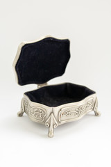 silver box on a white background