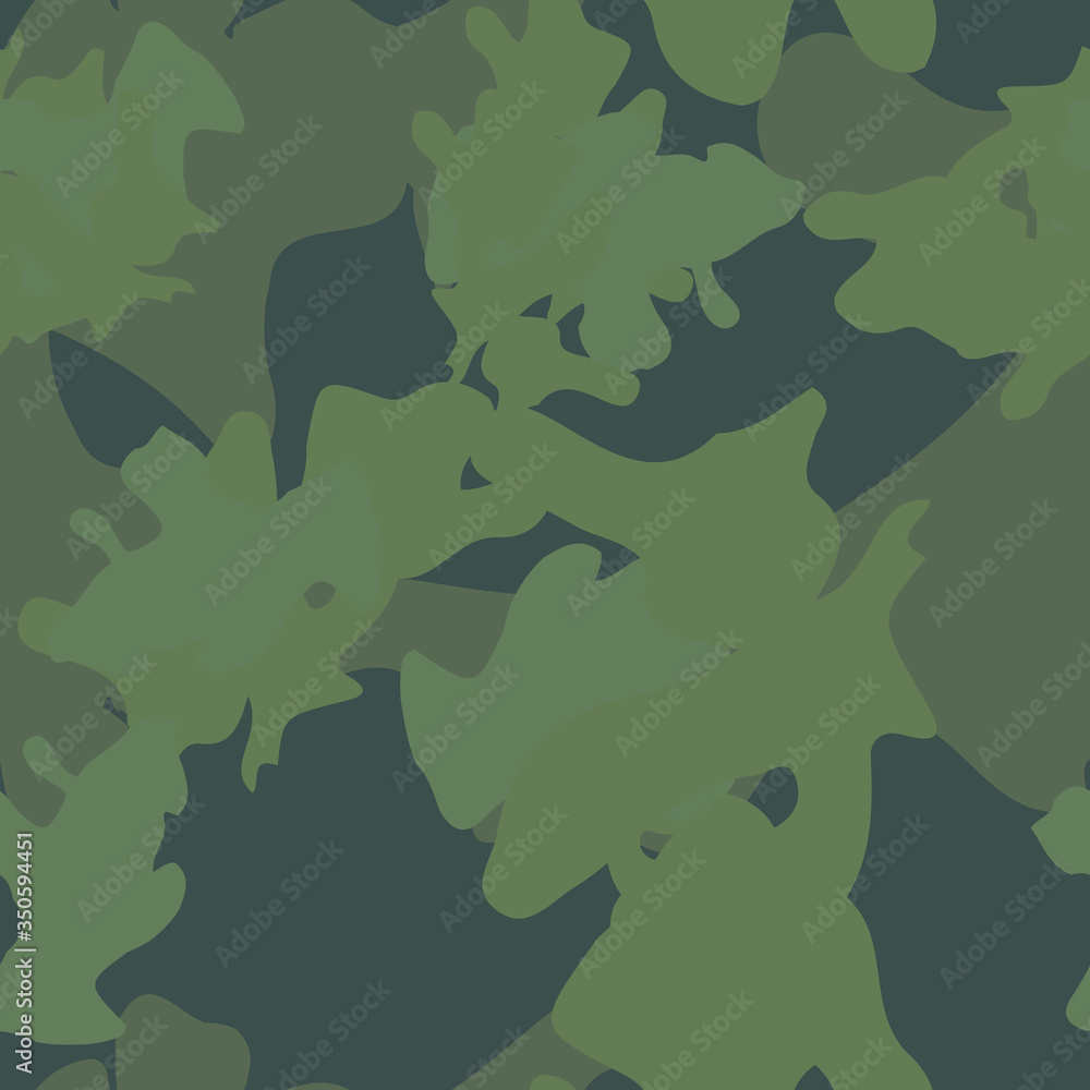 Wall mural Forest camouflage of various shades of green and grey colors