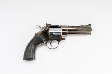 revolver on a white background