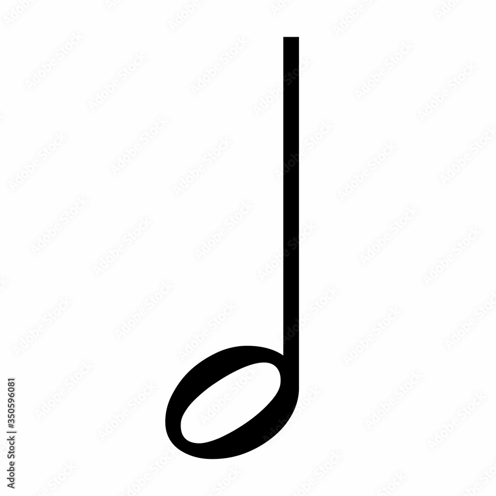 Wall mural half music note icon