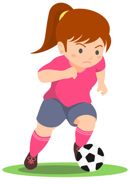 サッカー　ドリブル　女子