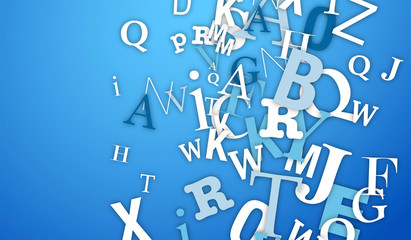 sfondo, lettere, caotiche, disordinate, scrivere