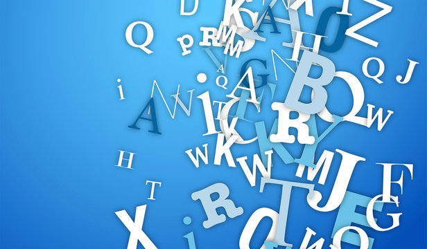 sfondo, lettere, caotiche, disordinate, scrivere