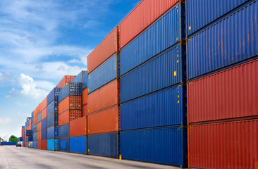 Container yard Background for Logistic Import Export business