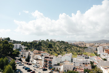 Obraz premium Top view of Ibiza Town.