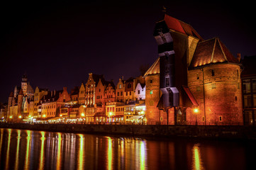 Brama Żuraw nocą, Gdańsk © Karolina