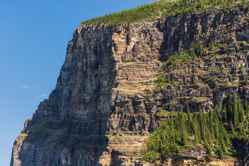 lake Louise nature scenery inside Banff National Park, Alberta, Canada