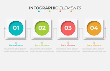 Presentation business infographic template with 4 options. Vector illustration.