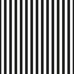 Foto op Plexiglas Verticale strepen zwart en wit verticaal gestreept naadloos patroon