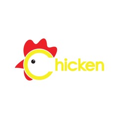 Chicken icon design. Rooster vector illustration. Symbol, Logo design, Emblem. C icon for chicken.