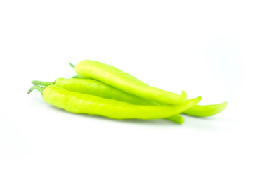 Green banana peppers (Prik-Yoek in Thailand)